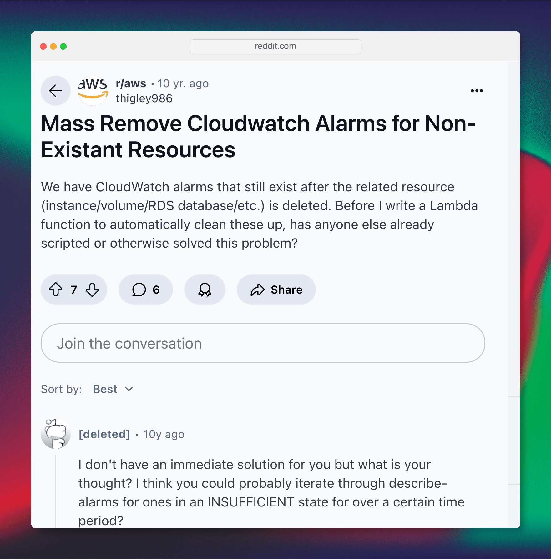 Mass Remove Cloudwatch Alarms for Non-Existant Resources
